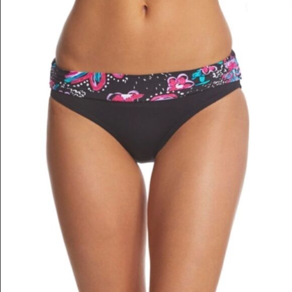 Anne Cole black floral bikini. L-top/M-bottom. NWT - Picture 13 of 14